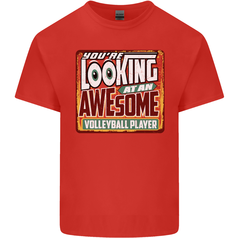 An Awesome Volleyball Player Kids T-Shirt Childrens Red