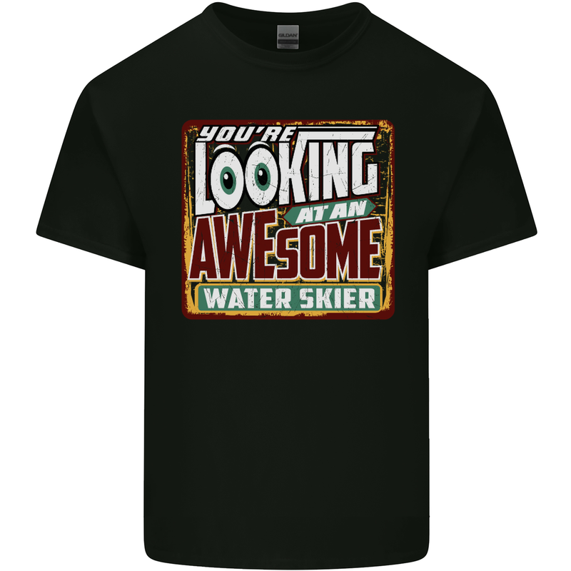 An Awesome Water Skier Skiing Kids T-Shirt Childrens Black