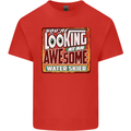 An Awesome Water Skier Skiing Kids T-Shirt Childrens Red