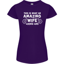 An Awesome Wife Looks Like Valentine's Day Womens Petite Cut T-Shirt Purple