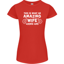 An Awesome Wife Looks Like Valentine's Day Womens Petite Cut T-Shirt Red