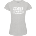 An Awesome Wife Looks Like Valentine's Day Womens Petite Cut T-Shirt Sports Grey