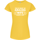 An Awesome Wife Looks Like Valentine's Day Womens Petite Cut T-Shirt Yellow