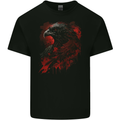 An Eagle Mens Cotton T-Shirt Tee Top BLACK