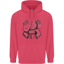 An Elephant Drinking Coffee Childrens Kids Hoodie Heliconia