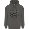 An Elephant Drinking Coffee Childrens Kids Hoodie Storm Grey