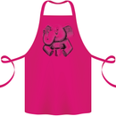 An Elephant Drinking Coffee Cotton Apron 100% Organic Pink