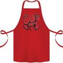 An Elephant Drinking Coffee Cotton Apron 100% Organic Red