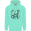 An Elephant Drinking Coffee Mens 80% Cotton Hoodie Peppermint