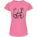 An Elephant Drinking Coffee Womens Petite Cut T-Shirt Azalea