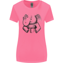 An Elephant Drinking Coffee Womens Wider Cut T-Shirt Azalea