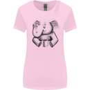 An Elephant Drinking Coffee Womens Wider Cut T-Shirt Light Pink