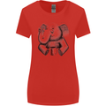 An Elephant Drinking Coffee Womens Wider Cut T-Shirt Red