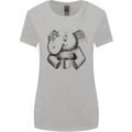 An Elephant Drinking Coffee Womens Wider Cut T-Shirt Sports Grey