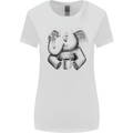 An Elephant Drinking Coffee Womens Wider Cut T-Shirt White