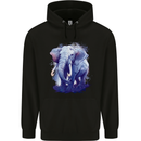 An Elephant Watercolour Childrens Kids Hoodie Black