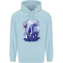 An Elephant Watercolour Childrens Kids Hoodie Light Blue