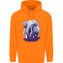An Elephant Watercolour Childrens Kids Hoodie Orange