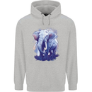 An Elephant Watercolour Childrens Kids Hoodie Sports Grey