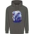An Elephant Watercolour Childrens Kids Hoodie Storm Grey