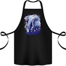An Elephant Watercolour Cotton Apron 100% Organic Black