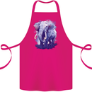 An Elephant Watercolour Cotton Apron 100% Organic Pink