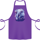 An Elephant Watercolour Cotton Apron 100% Organic Purple