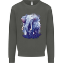 An Elephant Watercolour Kids Sweatshirt Jumper Storm Grey