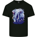 An Elephant Watercolour Kids T-Shirt Childrens Black