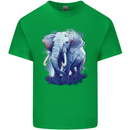 An Elephant Watercolour Kids T-Shirt Childrens Irish Green