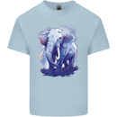 An Elephant Watercolour Kids T-Shirt Childrens Light Blue