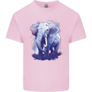 An Elephant Watercolour Kids T-Shirt Childrens Light Pink