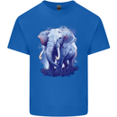 An Elephant Watercolour Kids T-Shirt Childrens Royal Blue