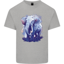 An Elephant Watercolour Kids T-Shirt Childrens Sports Grey