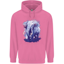 An Elephant Watercolour Mens 80% Cotton Hoodie Azelea