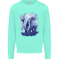 An Elephant Watercolour Mens Sweatshirt Jumper Peppermint
