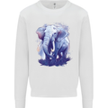 An Elephant Watercolour Mens Sweatshirt Jumper White