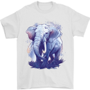 An Elephant Watercolour Mens T-Shirt 100% Cotton White