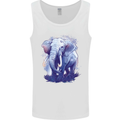An Elephant Watercolour Mens Vest Tank Top White