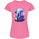 An Elephant Watercolour Womens Petite Cut T-Shirt Azalea