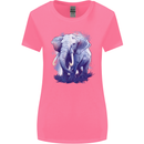 An Elephant Watercolour Womens Wider Cut T-Shirt Azalea