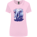 An Elephant Watercolour Womens Wider Cut T-Shirt Light Pink