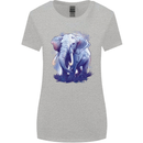 An Elephant Watercolour Womens Wider Cut T-Shirt Sports Grey