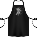 An Elephant With an Eyepatch Cotton Apron 100% Organic Black