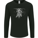 An Elephant With an Eyepatch Mens Long Sleeve T-Shirt Black