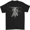 An Elephant With an Eyepatch Mens T-Shirt 100% Cotton Black