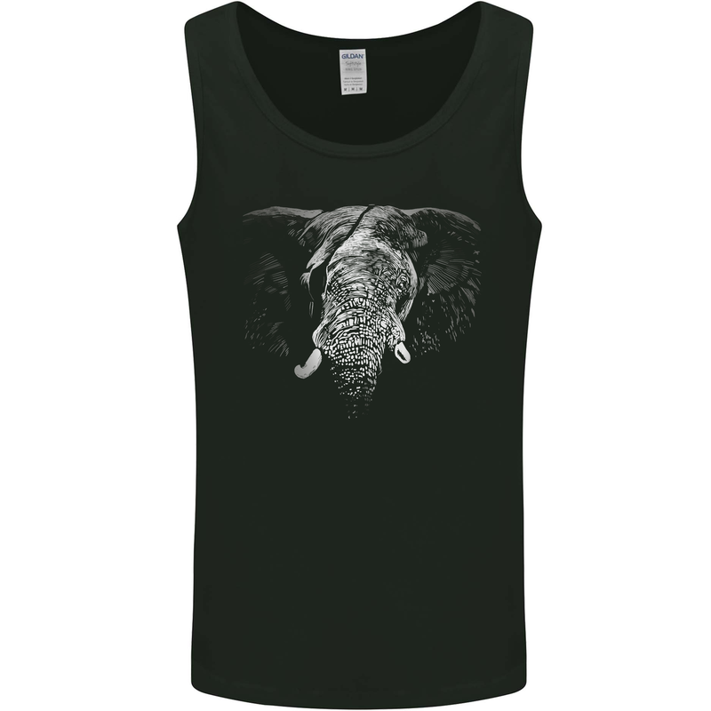 An Elephant With an Eyepatch Mens Vest Tank Top Black