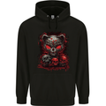 An Evil Cat With Skull Satanic Kitty Mens 80% Cotton Hoodie Black