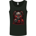 An Evil Cat With Skull Satanic Kitty Mens Vest Tank Top Black
