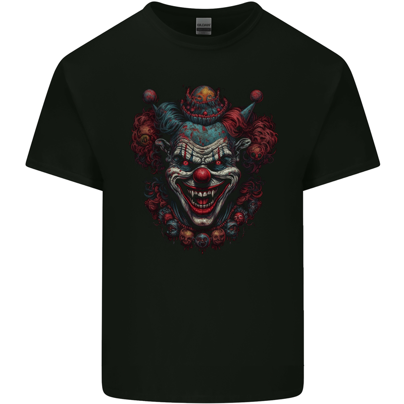 An Evil Clown Halloween Horror Vampire Kids T-Shirt Childrens Black